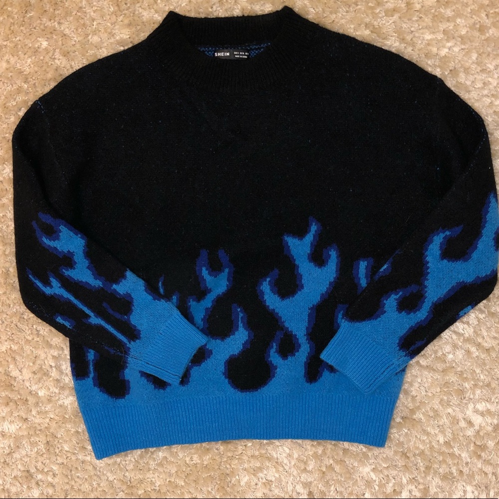 blue flame sweater🔥